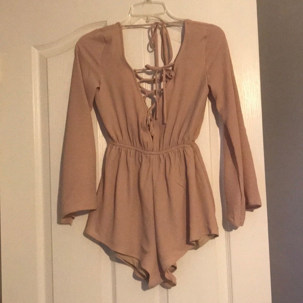 Reverse Hello Molly long sleeve romper